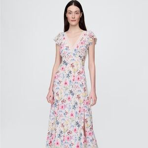 GAP Floral Lace Women's Blouse - White and Pink